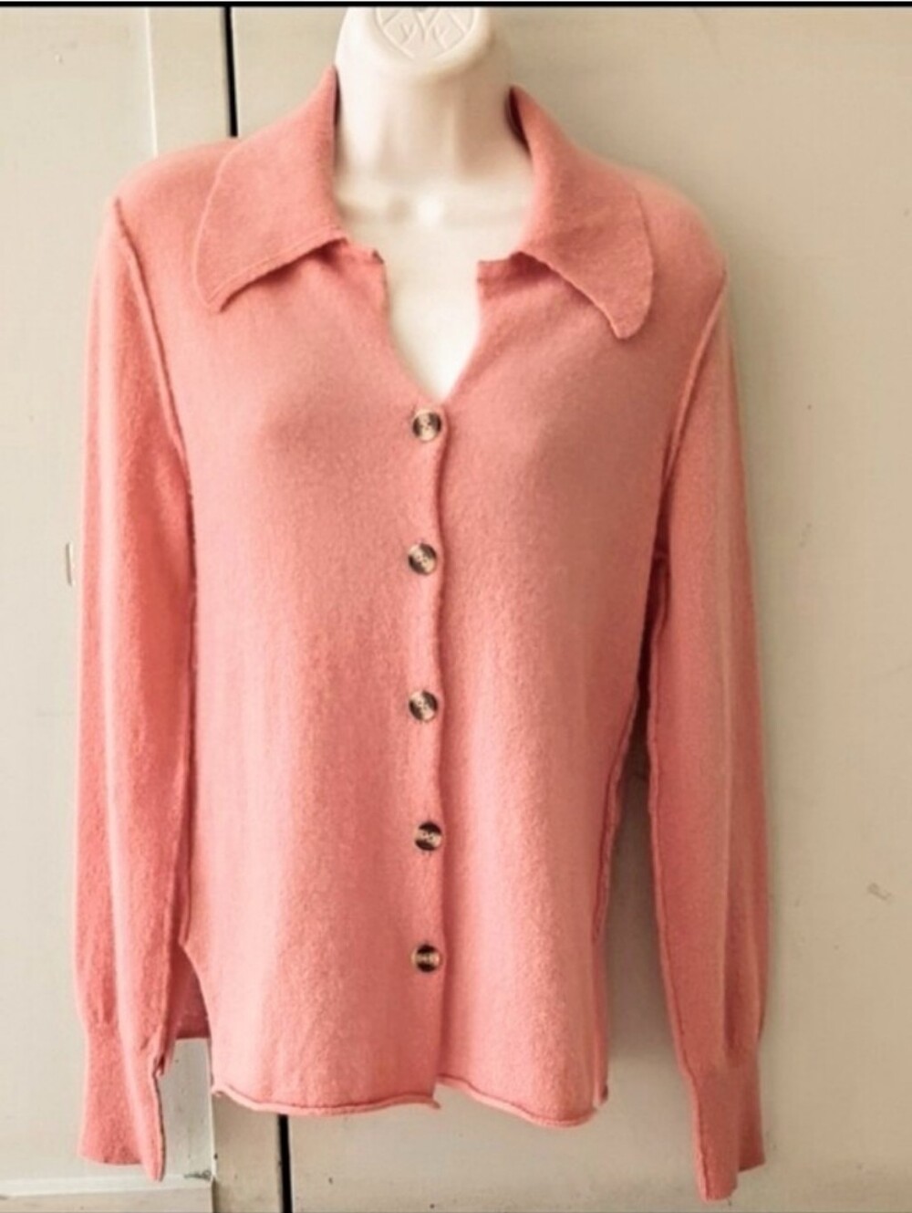 FP Cashmere Paloma 100% Cashmere In Peach New Condition Sweater sz M